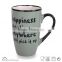 decal porcelain mug with spoon porcelain mug top sale with dots
