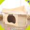 2017 New design wooden double floor pet house lovely wooden double floor pet house W06F030