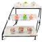 High Quality Commercial party Buffet Dessert Fruit Stand with Ceremic Tray