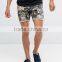 2016 High Quality Latest Custom Side Slant Pockets Men's Flower Printing Slim Fit 100% Cotton Soft Touch Zip Fly Casual Shorts