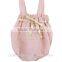 Linen Toddle Summer Newborn Baby Clothes Pink Suspenders Wholesale Boutique Romper