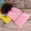 Wholesale Beanie Hats With Raccoon Fur Ball for Women Winter