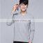 custom wholesale latest design long sleeve v-neck men blank t shirt