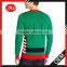 Man facny cartoon design green tight christmas sweater