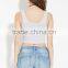 2016 China manufacturer OEM design plain dyed cotton summer fashion sleeveless ladies tops images