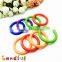 55mm EN71 Qualified Mix Color Circle Ring Baby Plastic Teething Ring