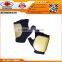 Fingerless Gel Glove Comfort Reflective Piping Padded Anti Vibration Grip