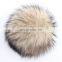 Fluffy full dyed color raccoon fur ball for key rings/shoes/bag carm