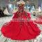 LS00289 sleeveless turkish dress girl sequin evening sexy red lace prom party morden dress