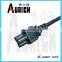Germany PVC jacket power cord CEE-7/16 with IEC-C5 plug-