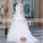 Elegant whitelace appliques organza tiered bridal gown bandage wedding dress dresses