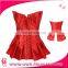 Top Quality Clothing Sheer Body of Strapless Satin Lace Dress Custom Leather Corset on Sale