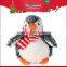 grey christmas penguin with red and white dress cartoon characters