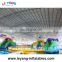 Penguin water slide with sealed swimming pool / mobile amusement inflatable aqua park