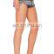 Lace-up Waist Women Trousers Europea Ladies Stripe Shorts