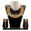 Designer White Stone Gold Jewelary Set - Wedding Wear gold plated necklace set