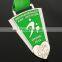 Color silver plated flag shaped strong ethnic flavour runing medal