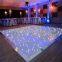 White Starlit Dance Floor with LED Curtain Backdrop for Wedding