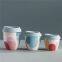 Hot selling custom logo coffee cup small travel ceramic mug with silicone lid