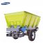 Double disc spreader trailer for lime wine trough sugar residue granular fertilizer spreading