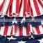 Girl Stripe And Star Halter Baby Bubble Romper 4th Of July Jumpsuit