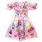 clothes dress 2020 summer cotton cartoon off-shoulder girls dress wholesale children's clothing