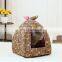 Self-Warming 2 in 1 Foldable Comfortable Triangle Owl Cat Bed Tent House Pet Cage Soft Bed for Dog and Cat Pet Bed Funny