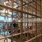 Golden Aluminium Privacy Screen Aluminium Decorative Screen for Restaurant Partition
