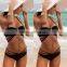 Women Sey V Neck Halter 2 Piece Bandage Bikini Set 2016 Bodycon HL Bandage Bikini Bandage Bathing Suit Bodysuit Beachwear