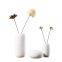 Biscuit Firing Modern Simple Style White Hand Kerf Geometry Ceramic Vase For Living Room