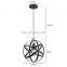 Tonghu Vintage Industrial Metal Pendant Lamp Spherical Rustic LED Edison Bulb Hanging Dinning Room Light