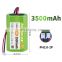 Factory price li ion ICR18650 battery 2P 2S 3P 2000mAh-10500mAh 7.4V 3.7v 18650 battery with wire