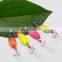 Free Samples colorful Artificial Mini 5g metal fishing lure trolling spoon baits with Feather hook