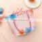 custom logo manufacter perfume high quality retail printed pink small gift shopping paper bag with ribbon
