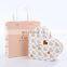 Custom 250 gram oem paper handbag gift heart package box with logo and paper present rope handle bag sets
