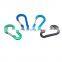 Wholesale Colorful 62 mm D Shape Aluminum Hook Carabiner Clip Keychain Climbing Carabiner For Camping Hiking Outdoor Accessories