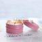 Travel trip friendly natural ingredients rose gold pink jar travel tin candle