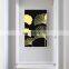 Black And Gold Leaf Decorative Framed Acrylic Art Wall Painting