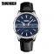 Skmei 9125  luxury stainless steel wristwatch waterproof 3ATM genuine leather quartz watches for men