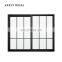 simple black 2021 latest window grill design morden window vinyl or pvc sliding window Wholesale and retail