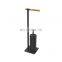Bathroom Toilet Brush Holder Paper Holder With Bamboo Bathroom Storage Matt Black