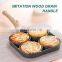 Aluminium Alloy Fried Egg Cooker Skillet With Wood Handle 4 hole Non Stick Egg Frying Pan