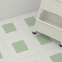 Simple modern small fresh avocado green square tile 300 × 300 bathroom balcony kitchen anti-skid floor tiles