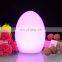 led color changing table lamp egg shaped restaurant hotel rechargeable cordless led table night light lamp