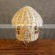 Hot Sale Rattan Mushroom Table Lamp, Wicker Small Colorful Lampshade Decorative Kid's Room High quality