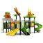 Children playland plastic slide outdoor play equipment for kindergarten