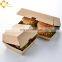 Disposable Kraft Paper Food grade burger box grease proof burger take out container food paper boxes packaging burger box