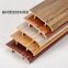 Foshan Wholesale 8 cm baseboard wood grain buckle PVC baseboard household anchor line bamboo wood fiber corner line