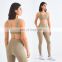 2 Pcs Recyclable Women High Impact Fitness Yoga Sets Adjustable Strap Sport Wear