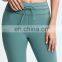 Custom High Waist Best Drawstring Yoga Leggings Waistband Add Elastic Gym Pants Workout Training Wear Tights For Women